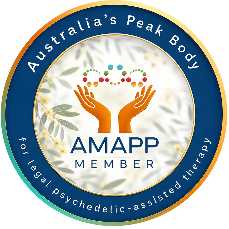 AMAPP Member 2026. Australia's Peak Body for legal psychedelic-assisted therapy.